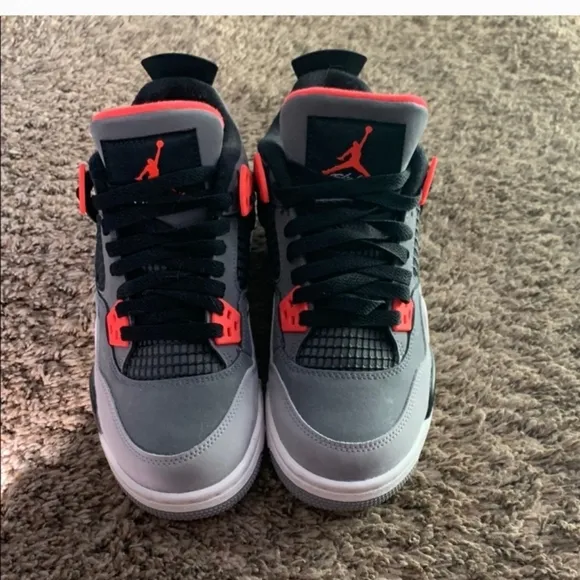 Youth Kids AIR JORDAN 4 Retro Infrared Sneakers Sz 5