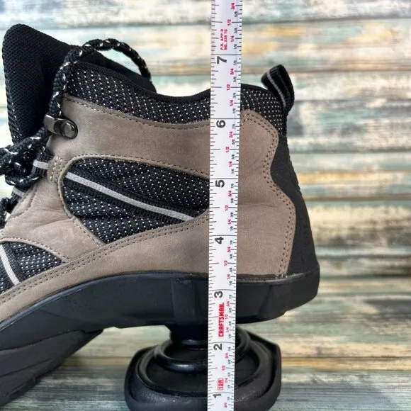 Z COIL Mens Combat Boots Size 8M Gray Suede Lace Up Orthotic Hiking Work Shoes