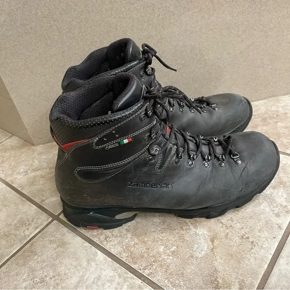 Zamberlan Mens Boots Black Size 14 Gore Tex Hiking Outdoor Vibram Italy Pre Owne