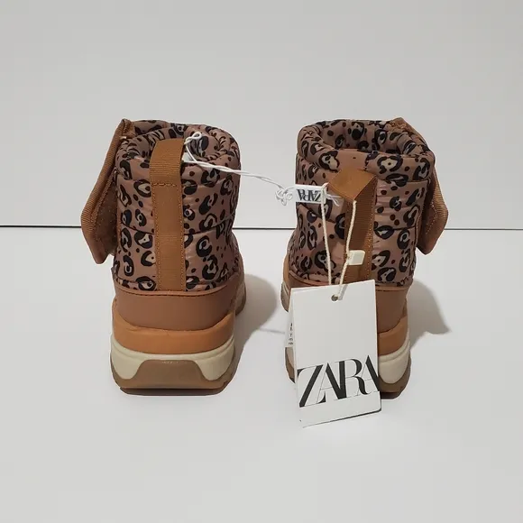 Zara Baby Padded Animal Print Boots Size 9