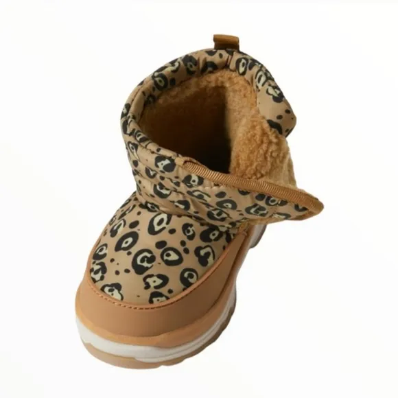 Zara Baby Padded Animal Print Boots Size 9