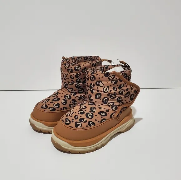 Zara Baby Padded Animal Print Boots Size 9