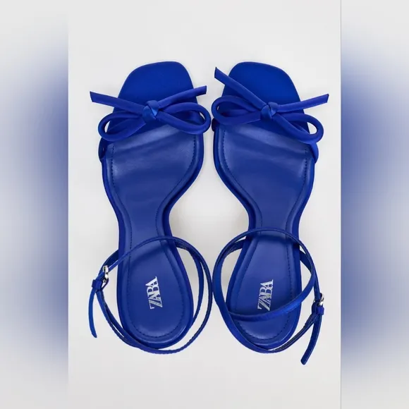 ZARA HIGH HEEL SANDALS WITH BOW