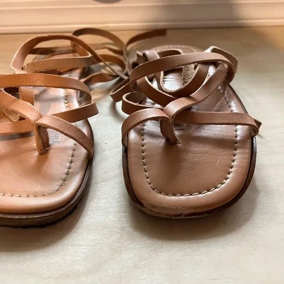 Zara limited edition strappy leather sandals