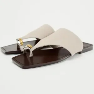 ZARA REAL LEATHER EMBELLISHED SUEDE SANDALS