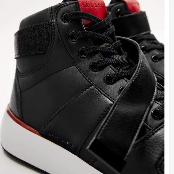 ZARA RETRO HIGH-TOP SNEAKERS SZ 12