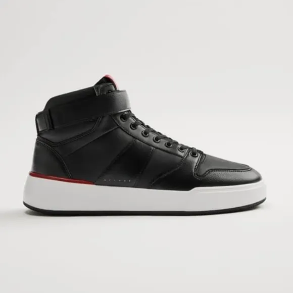 ZARA RETRO HIGH-TOP SNEAKERS SZ 12