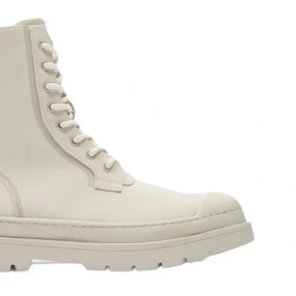 Zara Rubberized Lug Chunky Winter Snow Rain Shearling Boots Size 12