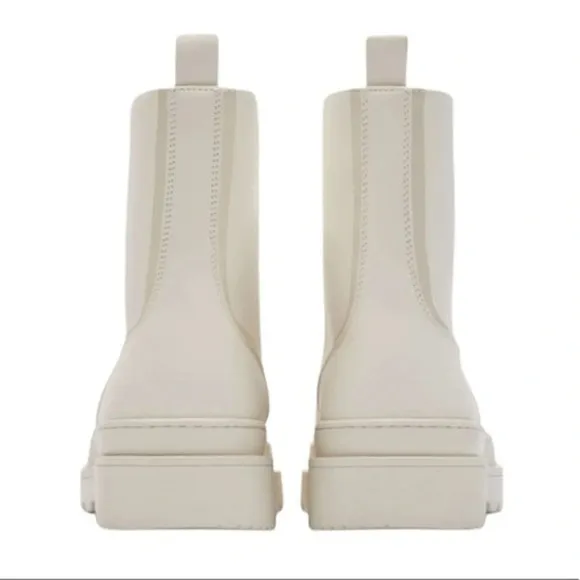 Zara Rubberized Lug Chunky Winter Snow Rain Shearling Boots Size 12