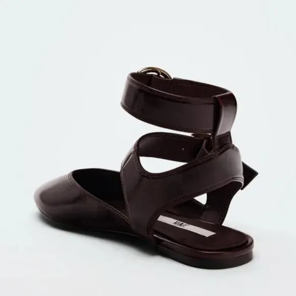 ZARA SLINGBACK DOUBLE BUCKLE BALLET FLATS