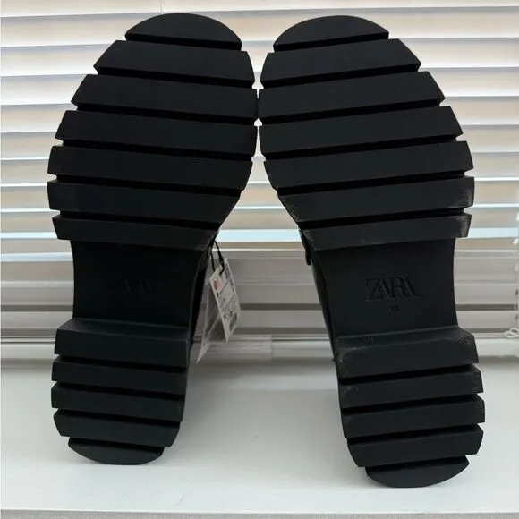 ZARA LUG SOLE LOAFERS Size 7.5