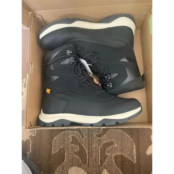 ZeroXposur Men's Black Snow Boots Size 12M Waterproof Winter Casual