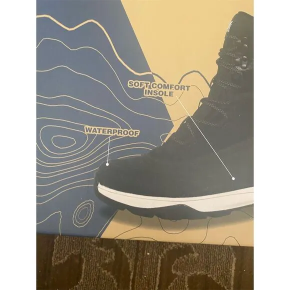 ZeroXposur Men's Black Snow Boots Size 12M Waterproof Winter Casual